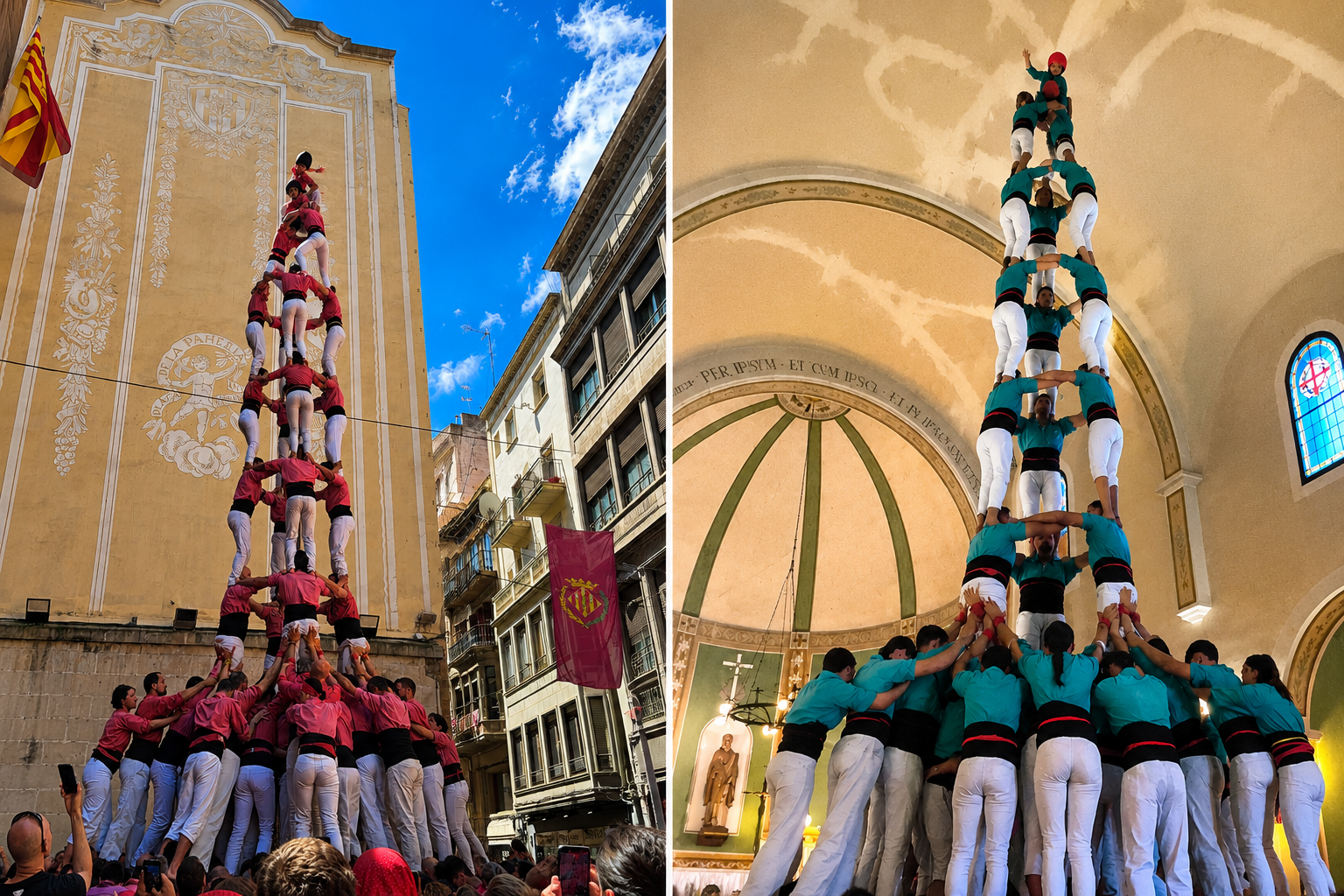 Els verds i la Colla Vella obren el caseller dels 9 pisos